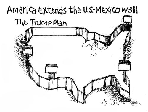 America extends the U.S. Mexico Wall - The Trump Plan.