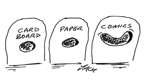 Cardboard, Paper, Comics.
