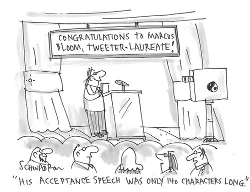 "His acceptance speech was only 140 characterslong."