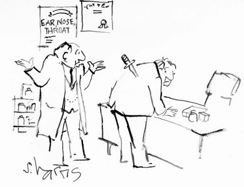 Ear, Nose and Throat doctor baffled by knife wound.
