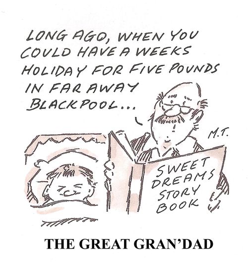 "Long ago, when you could have a weeks holiday for five pounds in far away Blackpool..."
