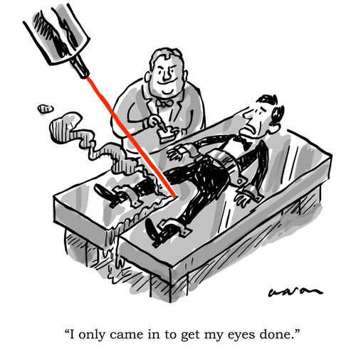 "I only came in to get my eyes done."
