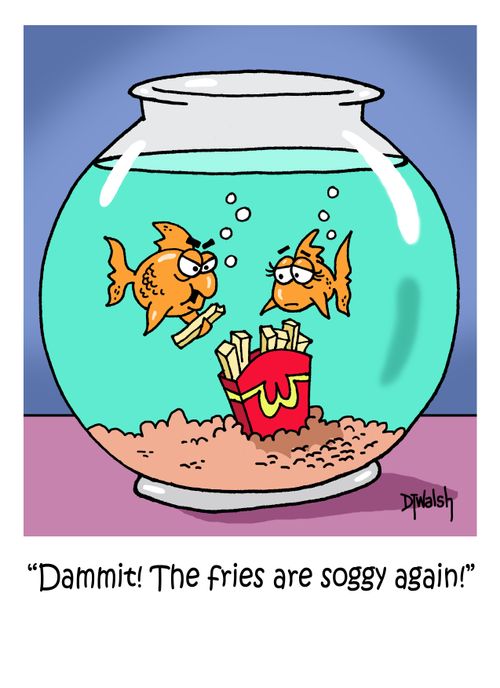 "Dammit! The fries are soggy again!"