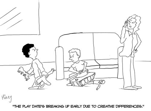 "The play date's breaking up early due to creative differences."