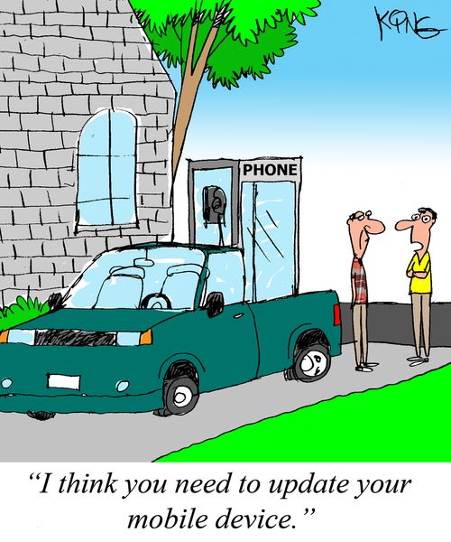 "I think you need to update your mobile device."