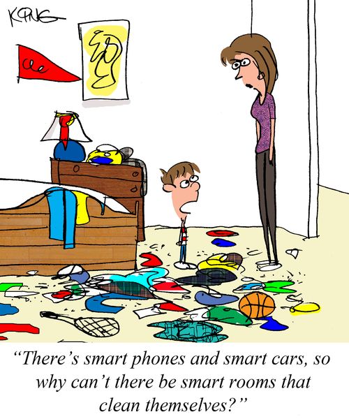 "There's smart phones and smart cars, so why can't there be smart rooms that clean themselves?"