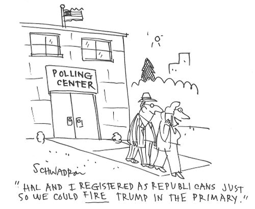 "Hal and I registered as Republicans just so we could fire Trump in the primary."