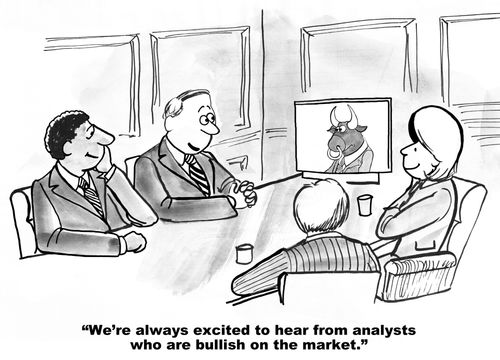 "We're always excited to hear from analysts who are bullish on the market."