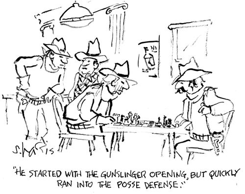 "He started with the gunslinger opening, but quickly ran into the posse defense."