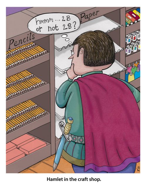Hamlet in the craft shop.