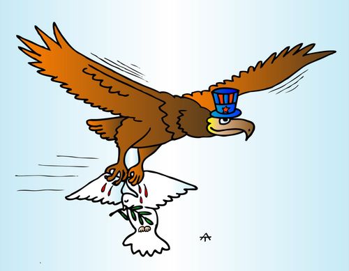 American Eagle and the Dove of Peace