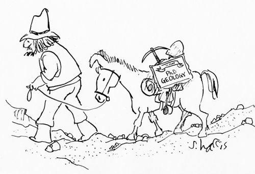 Prospector with geology diploma