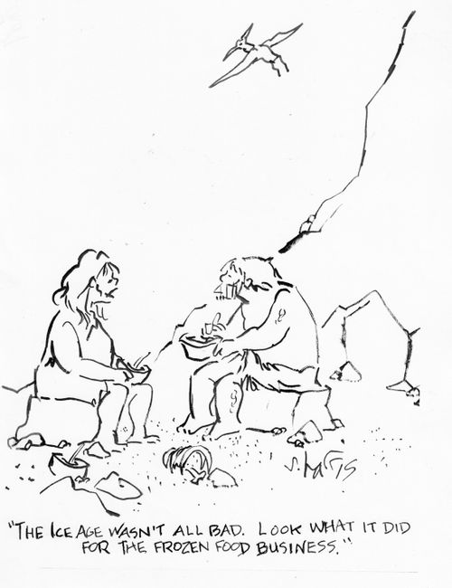 "The Ice Age wasn't all bad. Look what it did for the frozen food business."