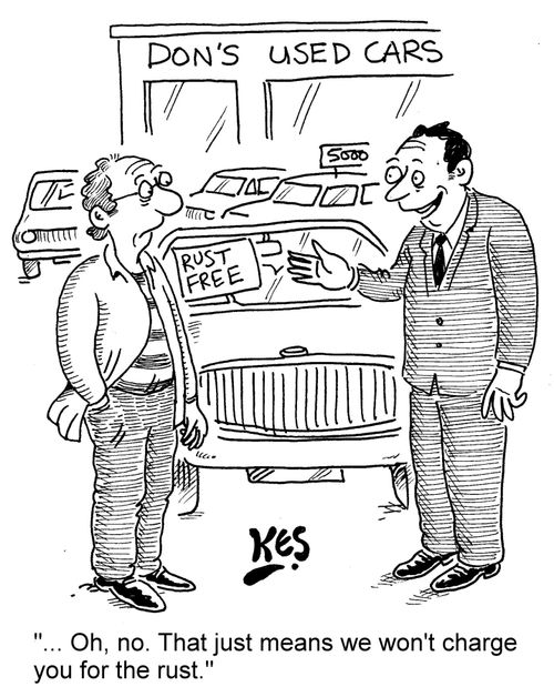 "... Oh, no. That just means we won't charge you for the rust."