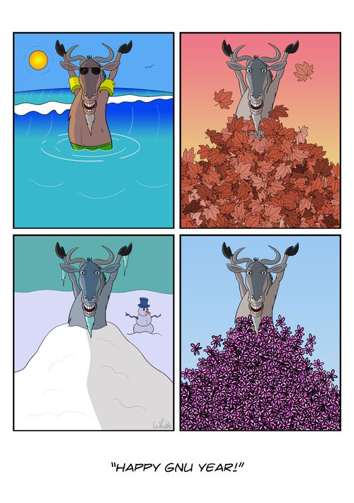 "Happy Gnu Year!"