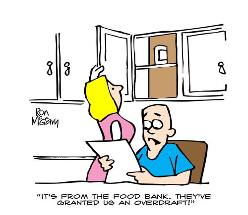 "It's from the food bank. They've granted us an overdraft."