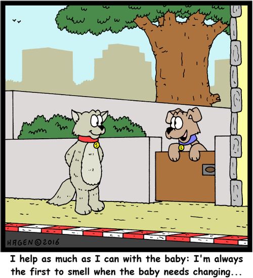 "I help as much as I can with the baby: I'm always the first to smell when the baby needs changing..."