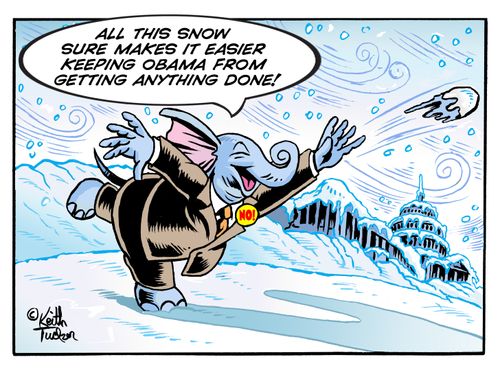 "All this snow sure makes it easier keeping Obama from getting anything done!"