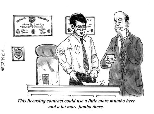 "This licensing contract could use a little more mumbo here and a lot more jumbo there."
