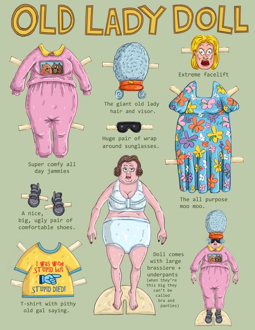 Old Lady Paper Doll