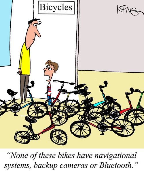 "None of these bikes have navigational systems, backup cameras or bluetooth."