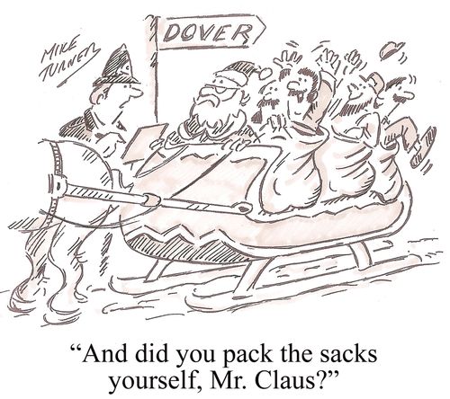 "And did you pack the sacks yourself, Mr. Claus?"