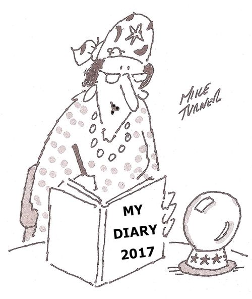 Fortune teller has a diary for 2017