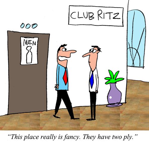 "This place really is fancy. They have two ply."