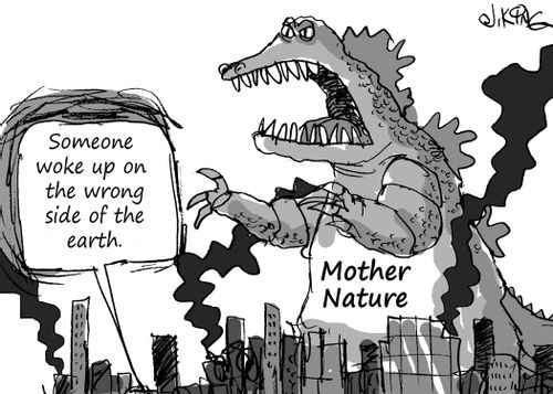 "Someone woke up on the wrong side of the earth."