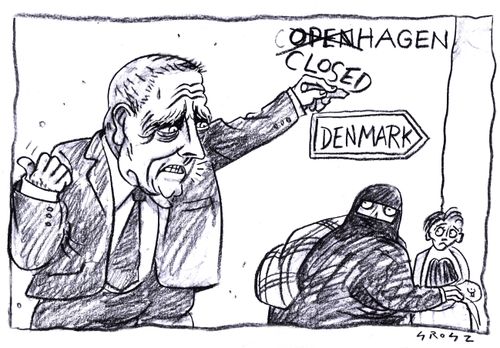 Denmark's right wing alliance to change open door policy.