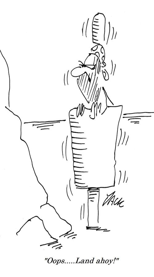 "Oops.....Land ahoy!"
