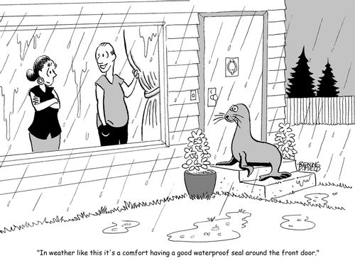 "In weather like this it's a comfort having a goof waterproof seal around the front door."