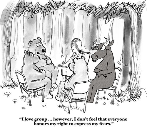"I love group...however, I don't feel that everyone honors my right to express my fears."