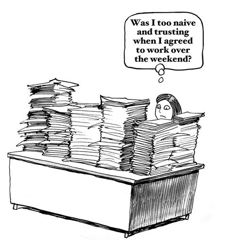 "Was I too naive and trusting when I agreed to work over the weekend?"