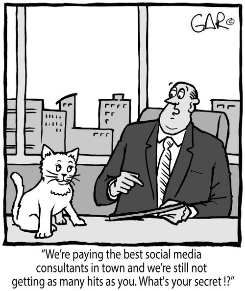 "We're paying the best social media consultants in town and we're still not getting as many hits as you. What's your secret!?"