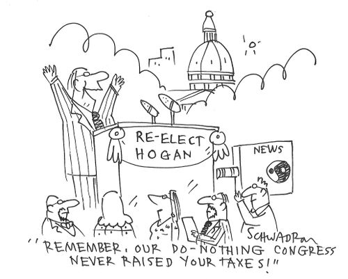 "Remember, our do-nothing congress never raised your taxes!"