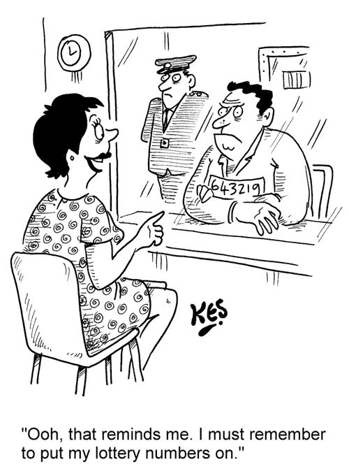 "Ooh, that reminds me. I must remember to put my lottery numbers on."
