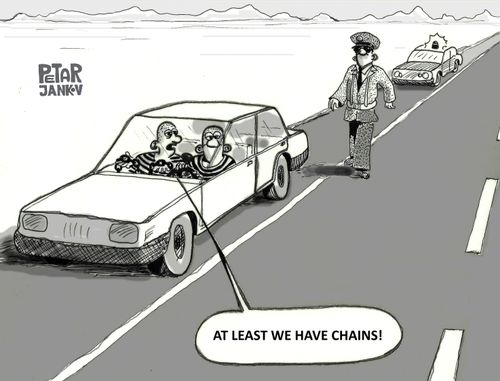 "St least we have chains."