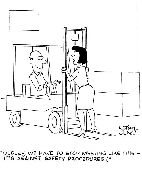 "Dudley, we have to stop meeting like this - It's against safety procedures!"