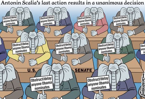Antonin Scalia's last action results in a unanimous decision