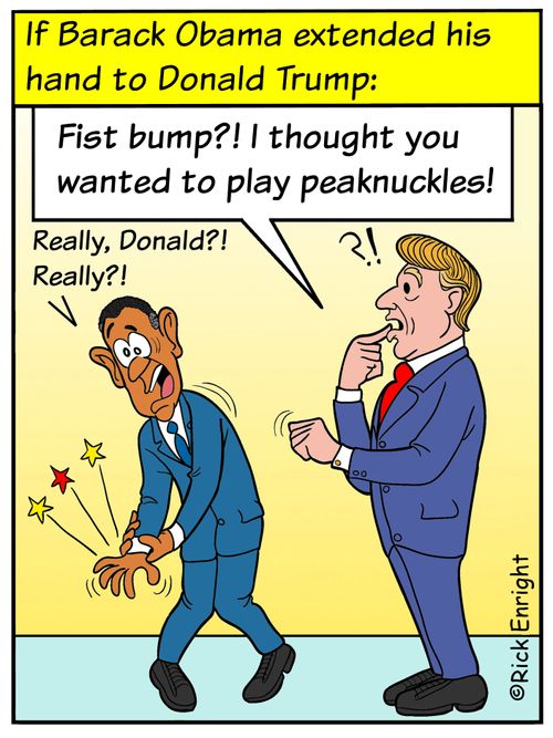 "Fist bump?! I thought you wanted to play peaknuckles!"