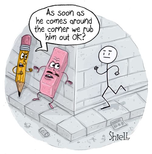 "As soon as he comes around the corner we rub him out ok?"
