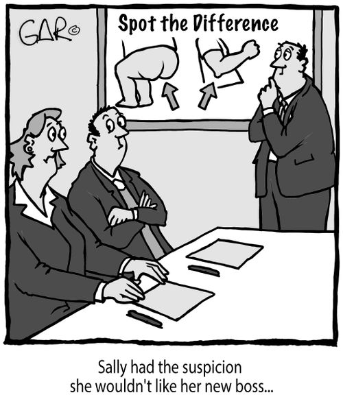 Sally had the suspicion she wouldn't like her new boss...