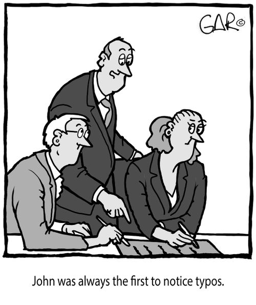 John was always the first to notice typos.