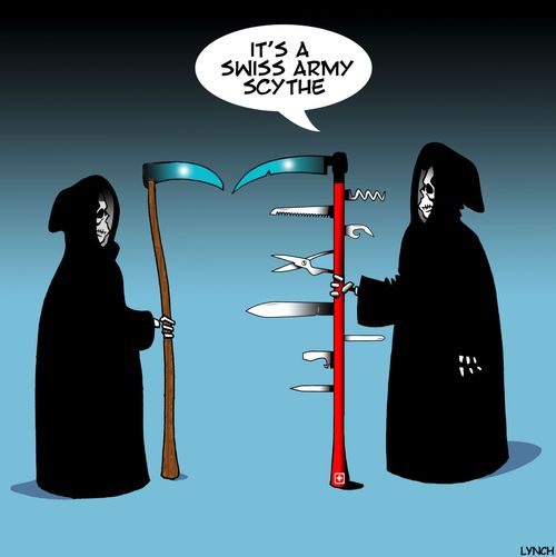 "It's a Swiss Army Scythe."