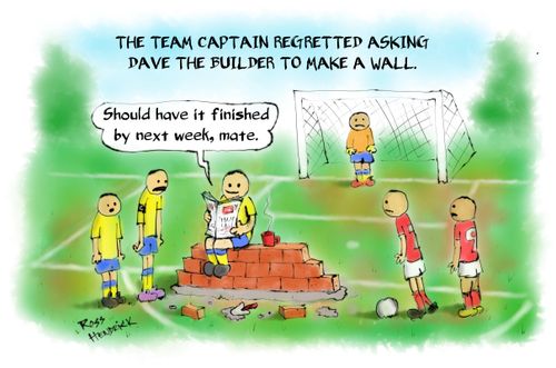 The team captain regretted asking Dave the builder to make a wall.