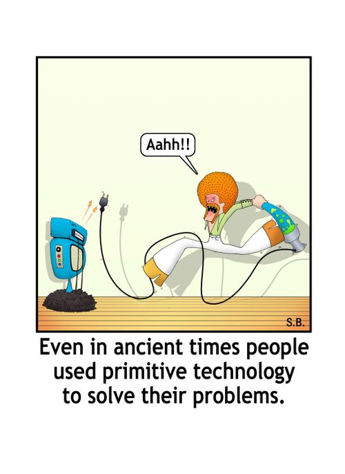 Even in ancient times people used primitive technology to solve their problems.