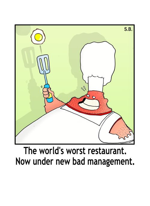 The world's worst restaurant. Now under new bad management.