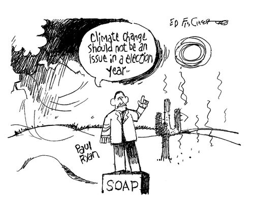 Paul Ryan: "Climate change should not be an issue in a election year..."