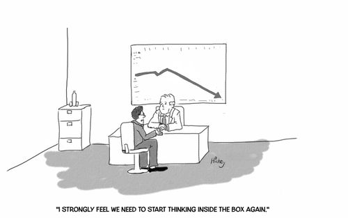 "I strongly feel we need to start thinking inside the box again."